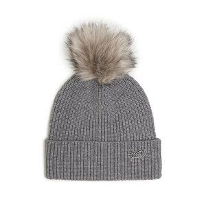 Karl Lagerfeld  |  Ribbed Karl Hat Pom Beanie
